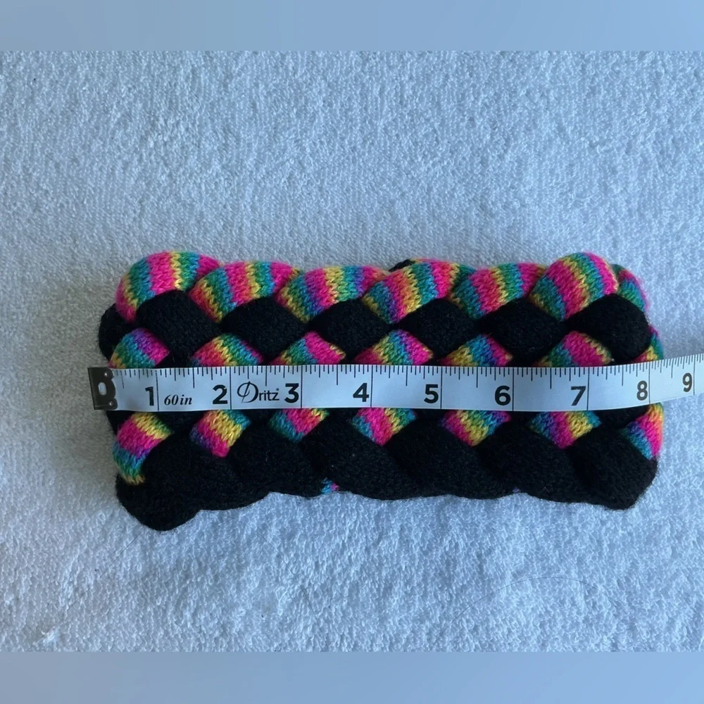 Handmade Vibrant Multicolor Braided Headband